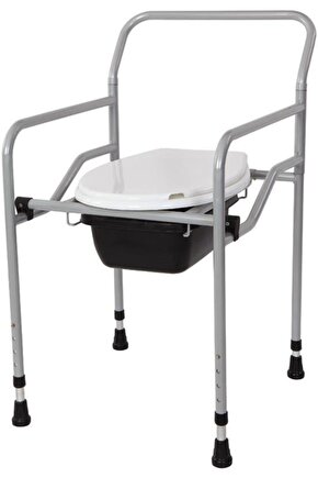 Katlanır Tekerlekli Komot Tuvalet Sandalyesi