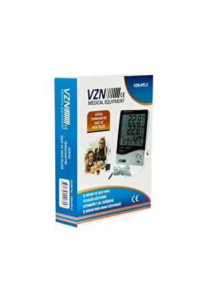 Digital Termometre Saat Ve Nem Ölçer (oda Için) Masa Üstü Ve Duvarda Kullanılma Özelliği Üst Model