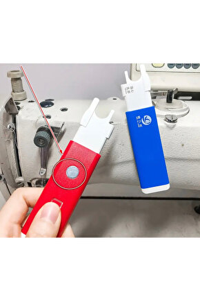 Dikiş makinesi İğneye kolay iplik takma aparatı