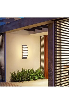 Elektrikle Çalışır, 12 Watt, 3200 Kelvin Gün Işığı Ledli IP65 İç ve Dış Mekan, Bahçe, Balkon Apliği