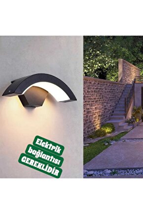 Elektrikle Çalışır 24 Watt Beyaz Işık İç ve Dış Mekan Led Duvar Aplik Bahçe Kapı Girişi Armatür