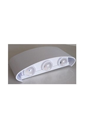 Dış Mekan Dekoratif Led Aplik Gün Işığı Beyaz Kasa 6w
