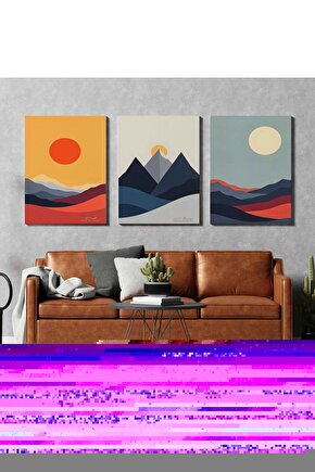 Matisse - Boho - Art Deco - Soyut - Doğa ( 3 lü Çerçevesiz ) Poster - Afiş - Tablo KR2C00857