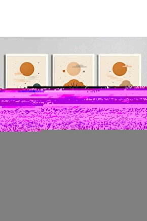 Matisse - Boho - Art Deco - Soyut - Doğa ( 3 lü Çerçevesiz ) Poster - Afiş - Tablo KR2C00158