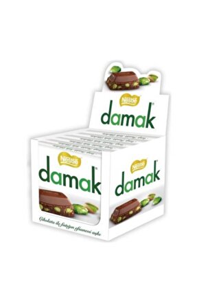 Damak Antep Fıstıklı Sütlü Çikolata 63 gr 6 Adet