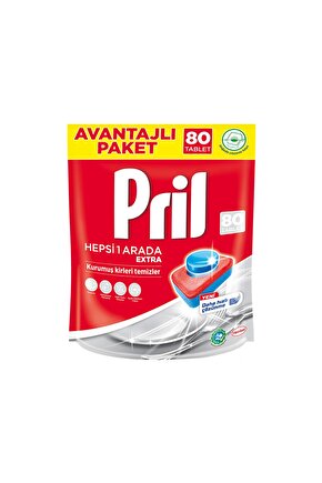 Hepsi Bir Arada Extra 80 Tablet Deterjan