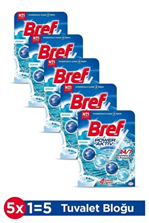Power Aktiv Katı Tuvalet Bloğu 5 Adet Okyanus Tekli (5li Set)