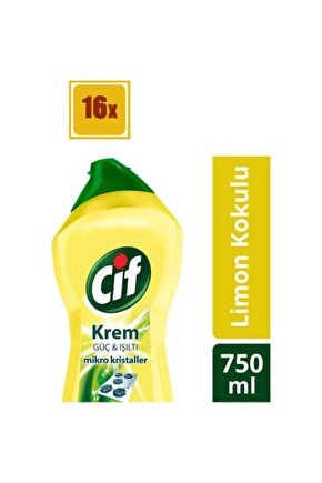 Krem Temizleyici Limon Kokulu 750 Ml 16lı Set