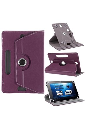 Vorcom 10.36 Inc Uyumlu Üniversal Dönerli Standlı Tablet Kılıfı +Dokunmatik Tablet Kalemi Hediye