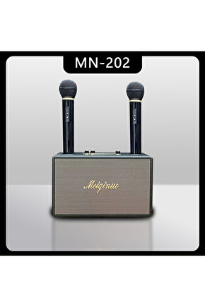 ÇİFT MİKROFONLU BLUETOOTH SPEAKER ŞARJLI KABLOSUZ KARAOKE HOPARLÖR PARTY BOX SES BOMBASI