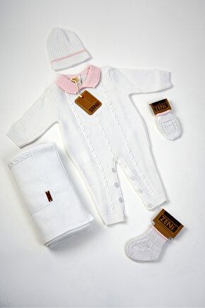 Yeni Doğan 5li Örme Triko Tulum Set (Özel Kutulu)