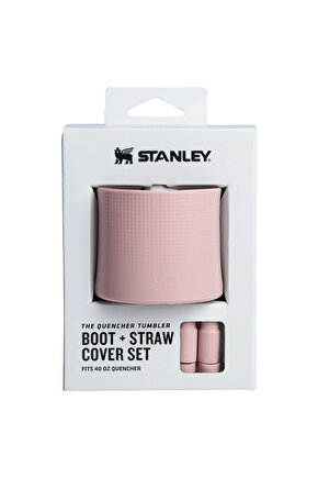 The Quencher Boot + Straw Topper 40oz Pink Dusk