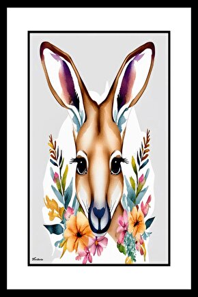 Tatlı kanguru Digital Art ( ÇERÇEVESİZ - ÇERÇEVE YOKTUR ) ( ULTRA HD ) FOLYO AFİŞ - POSTER