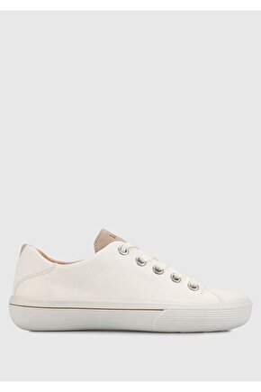 Beyaz Deri Kadın Ayakkabı