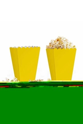 Mısır Kutusu 8li Gri Karton Cips Kutusu Düz Renkli 8 Adet Silver Pop Corn Kutu