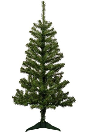 120 cm yeşil yılbaşı çam ağacı, 130 dal boru gövde ile şık dekorasyon.