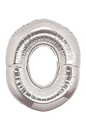 0 Rakam Silver Folyo Balon Sayılı Balon 100 Cm Dev Boy