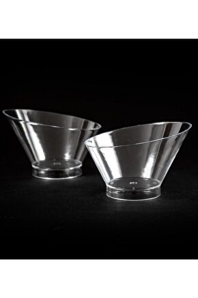 Plastik Oval Tatlı Kabı Kasesi 220cc 15 Adet