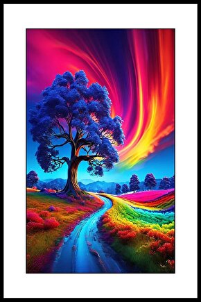 Gökte Fırtına Digital Art ( ÇERÇEVESİZ - ÇERÇEVE YOKTUR ) ( ULTRA HD ) FOLYO AFİŞ - POSTER