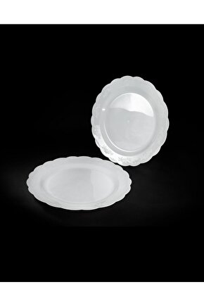 Plastik Tabak Ps 26cm - 6 Adet (1 Paket) Beyaz