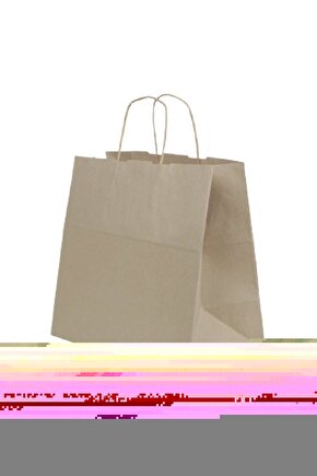 Burgu Sap Kraft Çanta 33x33x20 Cm - 250 Adetli Koli