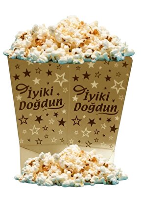 Gold Iyiki Doğdun 8li Mısır Kutusu Gold Üzeri Siyah Yıldız Desenli 8li