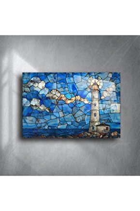 Cam Deniz Feneri Duvar Tablosu