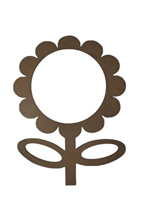 Çiçek Figürlü 3 Mm Ham Mdf Isimsiz Kasnak 30 Cm