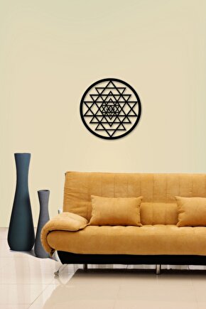 Sri Yantra Mandala Kutsal Geometri Duvar Dekoru 45*45