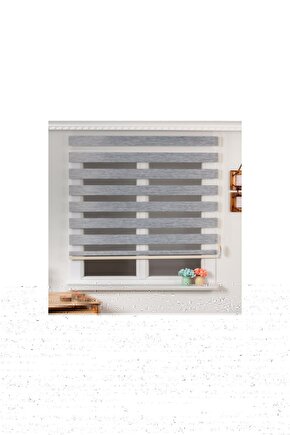 Gri Bambu Zebra Stor Perde