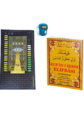 Kabeli Benim Seccadem ŞİMDİ 110 CM 7 Dilde Namaz Kıldırır Ali Haydar Elifba VE Zikirmatik Hediyeli