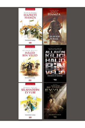 Gençler İçin Tarih serisi Hazreti Hamza - Halid Bin Velid - Selahaddin Eyyubi 6lı Set