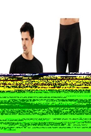 Erkek Termal Battal Alt+Üst Siyah İçlik Takım