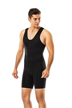 Erkek Siyah Formfit Beden Küçülten Seamless Dikişsiz Erkek Tam Boy Korse