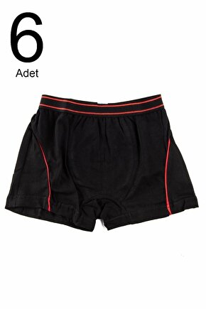 Erkek Çocuk Siyah 6lı Paket Likralı Boxer ELF568TUT01336