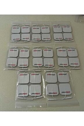 Kablolu Yedek Elektrot 5x5 Tens Pedi 4 Lü ( 8 Paket )-- Tens Cihazı
