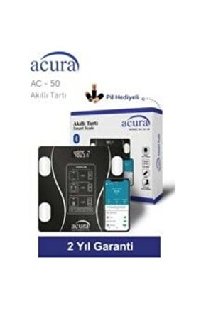 Ac- 50 Ce Onaylı Yağ, Su, Kas ve Kilo Ölçer Akıllı Tartı