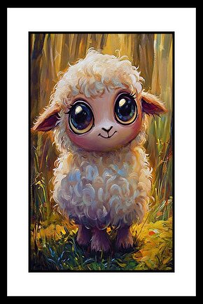 Minik Kuzu Digital Art ( ÇERÇEVESİZ - ÇERÇEVE YOKTUR ) ( ULTRA HD ) FOLYO AFİŞ - POSTER