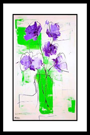 Vazoda Soft Çiçekler Digital Art ( ÇERÇEVESİZ - ÇERÇEVE YOKTUR ) ( ULTRA HD ) FOLYO AFİŞ - POSTER