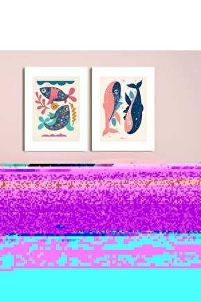 Matisse - Sanat - Soyut - Doğa - Ev - Yaşam ( 2 Li Çerçevesiz ) Poster - Afiş - Tablo NNHT730