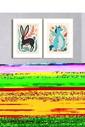 Matisse - Sanat - Soyut - Doğa - Ev - Yaşam ( 2 Li Çerçevesiz ) Poster - Afiş - Tablo NNHT747