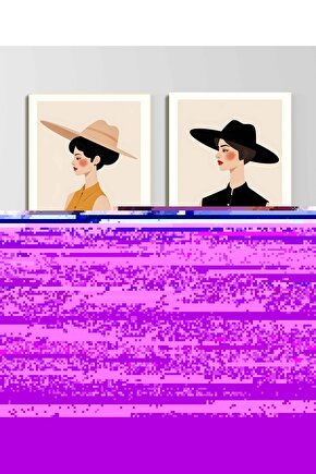 Matisse - Sanat - Soyut - Doğa - Ev - Yaşam ( 2 Li Çerçevesiz ) Poster - Afiş - Tablo NNHT619