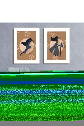 Matisse - Sanat - Soyut - Doğa - Ev - Yaşam ( 2 Li Çerçevesiz ) Poster - Afiş - Tablo NNHT481