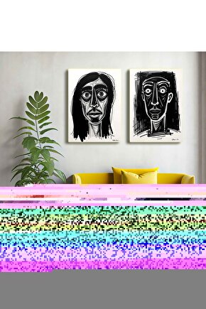 Matisse - Sanat - Soyut - Doğa - Ev - Yaşam ( 2 Li Çerçevesiz ) Poster - Afiş - Tablo NNHT403