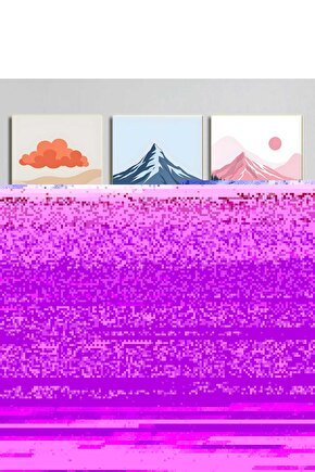 Matisse - Boho - Art Deco - Soyut - Doğa ( 3 lü Çerçevesiz ) Poster - Afiş - Tablo KR2C01058