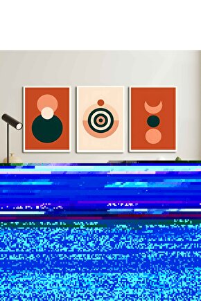 Matisse - Boho - Art Deco - Soyut - Doğa ( 3 lü Çerçevesiz ) Poster - Afiş - Tablo KR2C00287