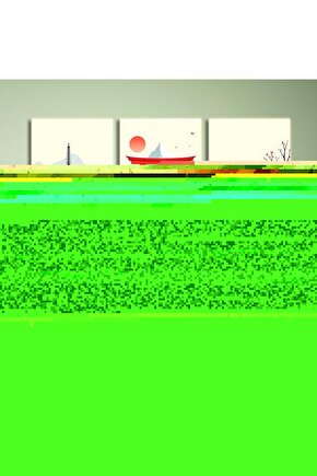 Matisse - Boho - Art Deco - Soyut - Doğa ( 3 lü Çerçevesiz ) Poster - Afiş - Tablo KR2C00270