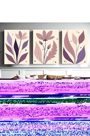 Matisse - Boho - Art Deco - Soyut - Doğa ( 3 lü Çerçevesiz ) Poster - Afiş - Tablo KR2C00634