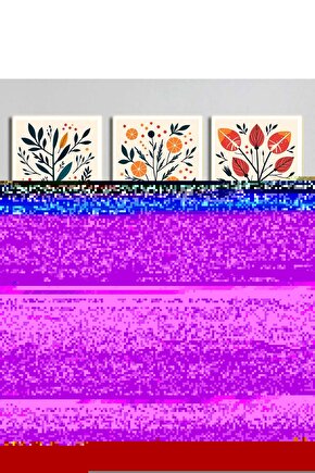 Matisse - Boho - Art Deco - Soyut - Doğa ( 3 lü Çerçevesiz ) Poster - Afiş - Tablo KR2C01215