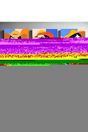 Matisse - Boho - Art Deco - Soyut - Doğa ( 3 lü Çerçevesiz ) Poster - Afiş - Tablo KR2C00041